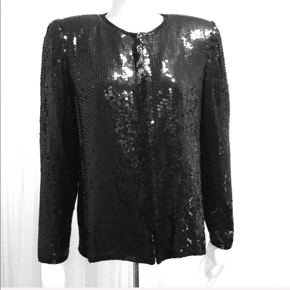 Stenay Beaded Sequins Top/Cardigan Size S